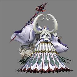  3d dissidia_final_fantasy dissidia_final_fantasy_arcade final_fantasy full_body official_art ramuh square_enix 