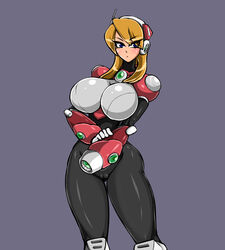  1girls 9:10 alia alternate_ass_size alternate_breast_size android arm_cannon ass big_ass big_breasts big_butt big_hips blonde_hair blue_eyes blush blushing bodysuit breasts butt cameltoe cleavage covered_pussy eyebrows eyebrows_visible_through_hair eyelashes female female_only fully_clothed hips huge_ass huge_breasts huge_butt large_ass large_breasts large_butt mega_man mega_man_x pussy pussy_visible_through_clothes reploid robot_girl simple_background solo standing thick thick_ass thick_thighs thighs tight_clothing voluptuous wide_hips 