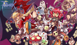  ... 3girls animal_ears babalisme babydoll bat_(animal) black_cat black_hat black_panties black_shorts blonde_hair breasts brown_capelet brown_gloves brown_horns capelet cat_ears cat_girl closed_mouth commentary crescent_moon demon_girl detached_sleeves english_commentary familiar_(ragnarok_online) feline fingerless_gloves flat_chest from_hat_trick gameplay_mechanics ghost ghostring gloves goblin_(ragnarok_online) goblin_mask green_eyes hat holding holding_unworn_clothes holding_unworn_hat holding_wand horns large_breasts loli_ruri long_hair lunatic_(ragnarok_online) magic masked mini_demon monkey monster_gogo_(style) moon multiple_girls mushroom navel on_crescent open_mouth panties parody pink_hair pointy_ears poporing rabbit ragnarok_online red_babydoll red_eyes red_sleeves sage_(ragnarok_online) sheet_ghost shirt short_hair shorts sky smile spore_(ragnarok_online) star_(sky) starry_sky striped_capelet style_parody succubus_(ragnarok_online) top_hat underwear unworn_hat unworn_headwear upper_body wand whisper_(ragnarok_online) white_shirt yoyo_(ragnarok_online) 