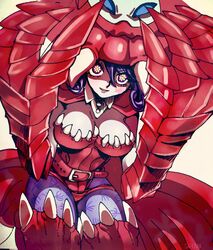  appmon artist_request bandai breasts cleavage curvy demon_girl digimon digimon_universe:_appli_monsters female female hat large_breasts leotard long_hair looking_at_viewer monster_girl pointy_ears solo succubus symbol-shaped_pupils thighs thong warudamon yellow_eyes 