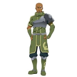  1boy agil agil_(sao-alo) armor bald beard boots breastplate dark-skinned_male dark_skin detached_sleeves facial_hair facial_tattoo fingerless_gloves gloves green_gloves hands_on_own_hips looking_at_viewer male_focus official_art pants pointy_ears shoulder_armor simple_background single_shoulder_pad solo sword_art_online tattoo white_background 