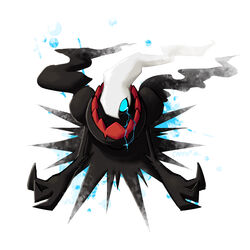  1:1 2019 3_fingers black_body blue_eyes bodily_fluids crying darkrai fingers generation_4_pokemon hair hi_res legendary_pokemon looking_at_viewer misspiika nintendo pokemon pokemon_(species) simple_background solo tears white_background white_hair 