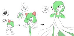  ! ? bottomless breast_expansion breasts candy cleavage dress evolution eyelashes feminization furry gallade gardevoir girly green_hair growth hair_over_eye hair_over_eyes hair_over_one_eye highres hips hourglass_figure intersex kirlia male male_gardevoir male_kirlia nervous one_eye_closed open_mouth pok&eacute;mon_(species) pokemon pokemon_dppt pokemon_rse ralts sealguy simple_background smile smiling tear tearing_up thick thick_legs thick_thighs thighs transformation video_game video_games white_background white_skin wide_hips worried 