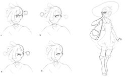  1boy annoyed blush blushing clothing crossdressing dress elbow_gloves eyelashes femboy fully_clothed girly gladion_(pokemon) gloves hair_over_eye hair_over_one_eye hat highres human hypnosis long_socks male male_only mind_control monochrome pendulum pokemon pokemon_sm purse sealguy shoes short_hair sissy sissyfication sketch smile smiling socks spiral_eyes trap video_game video_games white_background 