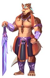  absurd_res adrovmike anthro biceps canid canine canis clothed clothing digital_media_(artwork) fur hair hi_res male mammal muscular muscular_anthro muscular_male pecs simple_background solo sparkswolf68 standing wolf 