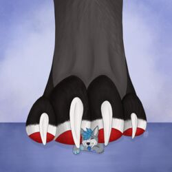  1:1 4_toes anthro black_body black_fur blue_body blue_fur blue_hair caelkillara canid canine canis claws cypri3n domestic_dog duo extreme_size_difference feet female female/female foot_fetish foot_focus foot_play fur grey_body grey_fur hair happy male male/female male/male mammal micro multicolored_body multicolored_fur pawpads paws puzzle samuelwolfo signature size_difference solo_focus stomped stomping toe_claws toes tongue tongue_out white_body white_fur wolf 