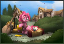  2015 accordion avoid_posting banjo_(instrument) blue_eyes cutie_mark cymbal earth_pony equid equine female feral friendship_is_magic fur hair harmonica hasbro horse long_hair mammal musical_instrument my_little_pony noben outside parasprite_(mlp) percussion_instrument pink_body pink_fur pink_hair pinkie_pie_(mlp) plucked_string_instrument pony string_instrument tambourine wind_instrument wings 