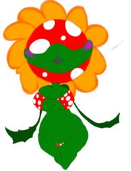  big_breasts bikini blush bra breasts clothing elemental_creature female flora_fauna flower heart_symbol heartman98 hi_res lips mario_bros monster nintendo petey_piranha plant simple_background slightly_chubby smooch solo swimwear underwear white_background wide_hips 