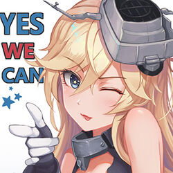  ;) ;p bare_shoulders black_vest blonde_hair blue_eyes blush commentary_request english_text eyebrows female gloves hair_between_eyes head_tilt iowa_(kancolle) kantai_collection leo_thasario long_hair looking_at_viewer lowres one_eye_closed photoshop_(medium) pointing pointing_at_viewer profile_picture simple_background smile solo star-shaped_pupils star_(symbol) symbol-shaped_pupils tongue tongue_out tsurime upper_body vest white_background white_gloves yes_we_can 