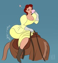  2018 ass ass_in_dress ass_shake big_ass bootijuse boots disney female heart horse melody_time pigtails red_hair slue-foot_sue 