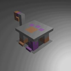  1:1 3d_(artwork) ambiguous_gender animated cally_(theenyface) digital_media_(artwork) dipstick_tail footprint footstool fur loop low_poly markings orange_body orange_fur pawprint purple_body purple_fur short_loop short_playtime solo tail tail_markings theenyface turntable_(animation) white_body 