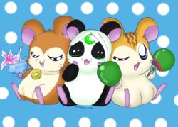  anthro beverage black_body black_fur blue_eyes blush broski_(hamtaro) brown_body brown_fur cricetid digital_media_(artwork) female fur fur_markings group hair hamster hamtaro_(series) jewelry lunarpanda8686 male mammal maraca markings mika_(lunarpanda8686) musical_instrument necklace one_eye_closed open_moouth open_mouth open_smile orange_body orange_fur percussion_instrument ring rodent round_ears simple_background smile stan_(hamtaro) striped_markings stripes trio tropical_beverage white_body white_fur white_hair wink 