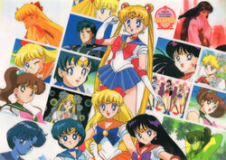  1990s_(style) 1boy 5girls :d ;) aino_minako animal_on_shoulder back_bow bird bird_on_shoulder bishoujo_senshi_sailor_moon bishoujo_senshi_sailor_moon_r bishoujo_senshi_sailor_moon_s black_eyes black_hair blonde_hair blue_bow blue_eyes blue_sailor_collar blue_skirt bouquet bow brown_hair chiba_mamoru choker closed_mouth collage copyright_name cosmic_heart_compact double_bun earrings elbow_gloves endymion_(sailor_moon) english_text gloves green_eyes green_sailor_collar hair_bobbles hair_bun hair_ornament hairbow hino_rei inner_senshi japanese_clothes jewelry kino_makoto leotard long_hair looking_at_viewer magical_girl miko miniskirt mizuno_ami multiple_girls multiple_views non-web_source official_art one_eye_closed open_mouth orange_sailor_collar orange_skirt parted_bangs pink_bow pleated_skirt purple_bow red_bow red_sailor_collar retro_artstyle sailor_collar sailor_jupiter sailor_mars sailor_mercury sailor_moon sailor_senshi_uniform sailor_venus scan short_hair skirt smile star_(symbol) star_earrings tadano_kazuko tiara tsukino_usagi twintails very_long_hair white_gloves white_leotard 