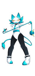  2022 4_fingers absurd_res alternative_fashion android anthro blue_ears blue_hair blush cable_tail clothing cyberpop darkner deltarune digital_media_(artwork) domestic_cat electrical_cord electrical_plug electrical_plug_tail felid feline felis female fingers floating_hands hair hi_res holding_object holding_weapon hoorayer j-fashion long_tail machine mammal open_mouth robot simple_background solo tail tasque_manager undertale_(series) weapon white_background white_body yellow_eyes 