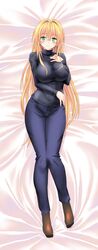  blonde_hair dakimakura female glasses green_eyes highres solo tearju_lunatique to_love-ru to_love-ru_darkness to_love_ru to_love_ru_darkness 