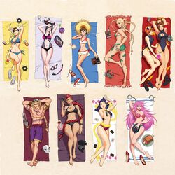  1boy 6+girls abs adapted_costume antenna_hair arm_tattoo armband armlet armpits arnold_tsang ass aviator_sunglasses barefoot beach beach_towel big_hair bikini black_hair black_one-piece_swimsuit blonde_hair blue_bikini boned_meat book bracelet_removed braid breasts brown_hair bun_cover cable cammy_white card casual_one-piece_swimsuit cellphone center_opening chest_tattoo chun-li cleavage cleavage_cutout clothing_cutout cocktail_glass crab crimson_viper cup double_bun drinking_glass earbuds earphones eyewear_on_head final_fight food full_body gloves hair_bun hair_horns hat highres holding holding_card holding_cup jewelry juli_(street_fighter) juni_(street_fighter) juri_han kasugano_sakura large_breasts listening_to_music long_hair low_twin_braids lying male_swimwear mask meat medium_breasts multiple_girls multiple_rings muscular muscular_male odd_one_out official_art on_back on_side on_stomach one-piece_swimsuit orange_hair peaked_cap phone pink_hair poison_(final_fight) pompadour purple_hair red_hair ribbed_swimsuit ring rose_(street_fighter) shadaloo_dolls shoes short_hair small_breasts smartphone snake_tattoo soles source_request street_fighter street_fighter_iv_(series) street_fighter_zero_(series) sun_hat sunglasses swim_trunks swimsuit tan tankini tarot tarot_(card) tattoo thigh_gap toes toned towel twin_braids udon_entertainment unworn_gloves unworn_hat unworn_headwear unworn_mask unworn_shoes vega_(street_fighter) wedding_ring 