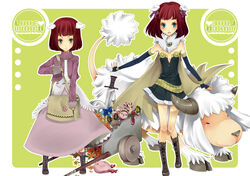  :3 age_progression alchemist_(ragnarok_online) amistr_(ragnarok_online) animal_ears bag baphomet_(ragnarok_online) blue_bow blue_gloves boots bow brown_cape brown_footwear candy candy_cane cape character_doll closed_mouth comiket_76 commentary_request cover cover_page cross-laced_footwear dog_ears doujin_cover dress elbow_gloves female fingerless_gloves flower food full_body fur_collar gloves grey_dress hairbow jacket looking_at_viewer magatama merchant_(ragnarok_online) open_mouth orange_flower party_popper pink_jacket pink_skirt poring potion pullcart purple_bow ragnarok_online red_hair red_ribbon ribbon sheep shirt short_dress short_hair skirt slime_(creature) strapless strapless_dress stuffed_animal stuffed_rabbit stuffed_toy sword weapon white_shirt yutsuki 