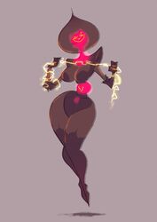  2016 alien breasts electricity eyebrows female flatwoods_monster floating hi_res ms._flatwoods_(slb) naughty_face not_furry raised_eyebrow slb smile solo wide_hips 