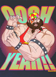  alternate_costume bandana beard capcom carmessi english grappler looking_at_viewer parody pro_wrestler solo street_fighter street_fighter_v upper_body zangief 