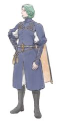  1boy beard black_footwear boots cape circlet commentary_request facial_hair fire_emblem fire_emblem:_three_houses full_body green_facial_hair green_hair hand_on_own_hip highres long_sleeves male_focus seteth_(fire_emblem) simple_background solo standing white_background windcaller 