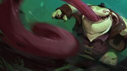  action_pose anthro biped catfish claws clothed clothing demon fish league_of_legends long_tongue male marine open_mouth overweight overweight_male pose riot_games solo standing tahm_kench_(lol) teeth tencent toe_claws tongue tongue_out xvi 