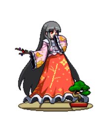  absurdly_long_hair antinomy_of_common_flowers black_hair bonsai bow branch closed_mouth collared_shirt commentary covering_own_mouth female floral_print frilled_skirt frilled_sleeves frills full_body hime_cut houraisan_kaguya japanese_clothes jeweled_branch_of_hourai long_hair long_skirt lowres moon_print official_style pink_shirt pixel_art plant potted_plant red_eyes red_skirt sash shirt sidelocks skirt sleeves_past_wrists smile solo star_(symbol) the_hammer touhou transparent_background very_long_hair very_long_sleeves white_bow wide_sleeves 