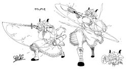  animal_ears bad_id bad_pixiv_id boots breasts butter_churn closed_eyes commentary_request dated dress female fighting_stance floating_hair full_body gloves greyscale hair_over_one_eye hair_ribbon highres holding horns huge_breasts kemono_friends long_hair medium_dress monochrome motion_lines multicolored_horns multiple_views ox_ears ox_girl ox_horns parted_bangs portrait ribbon shirt short_sleeves signature simple_background smile splashing translated very_long_hair white_background yak_(kemono_friends) yoshida_hideyuki 