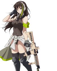  girls_frontline gun headphones leotard m4a1_(girls_frontline) tagme thighhighs transparent_png 