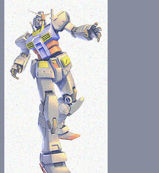  gundam kou_(mechalog) mecha mobile_suit_gundam rx-78-2 simple_background 