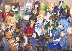  &gt;_&lt; 3boys :d :p ahoge alcohol aqua_(konosuba) armor bandaged_leg bandages beer beer_mug belt bird black_cape black_gloves black_hair black_panties black_shirt black_skirt black_suit black_thighhighs blonde_hair blue_eyes blue_hair blue_scarf blue_shorts blush bob_cut boots box braid bread breasts brown_belt brown_eyes brown_footwear brown_hair cabbage cape chicken chomusuke chris_(konosuba) closed_eyes crop_top cup darkness_(konosuba) dress dress_tug drink drunk dust_(konosuba) dutch_angle elbow_gloves embarrassed eris_(konosuba) everyone excited feathers fingerless_gloves flat_chest flying folding_fan food food-themed_hair_ornament formal fruit fur_trim furrowed_brow garter_straps gloves grape_hair_ornament green_cape green_dress green_eyes hair_ornament hair_over_one_eye hair_up hand_fan hand_on_own_cheek hand_on_own_chin hand_on_own_face hands_on_own_hips hat holding holding_clothes holding_cup holding_drink holding_fan holding_food holding_fruit holding_panties holding_underwear iris_(konosuba) jacket komekko kono_subarashii_sekai_ni_shukufuku_wo! lean_(konosuba) long_dress long_hair looking_ahead looking_at_another looking_at_viewer luna_(konosuba) mask medium_breasts megumin melon midriff mishima_kurone mug multiple_boys multiple_girls off_shoulder official_art open_mouth panties pants plate ponytail potion purple_dress purple_eyes raised_eyebrows red_dress red_eyes red_jacket red_ribbon ribbon salad satou_kazuma scarf shirt short_dress short_hair shorts siblings side-tie_panties sidelocks single_braid single_thighhigh sisters skirt small_breasts smile star_(symbol) star_hair_ornament suit suit_jacket table thighhighs tongue tongue_out underwear unworn_hat unworn_headwear vanir white_armor white_gloves white_hair white_shirt witch_hat wiz_(konosuba) x_hair_ornament yellow_dress yunyun_(konosuba) 