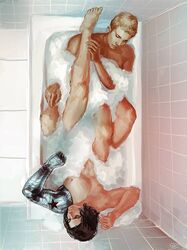  2boys avengers bath bathing bathing_together bathtub bucky_barnes captain_america gay male male_focus male_only marvel maxkennedy nude romantic steve_rogers tagme wholesome winter_soldier yaoi 