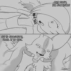  1:1 absurd_res anthro bedroom_eyes bisexual blush choker delphox duo dusk_(zlewdomancer34) ear_tuft fangs female female/female flustered gardevoir generation_3_pokemon generation_6_pokemon grey_background hi_res jewelry line_art male monochrome narrowed_eyes necklace nintendo orientation_play pinning_down pokemon pokemon_(species) scarlet_(zlewdomancer34) seductive shaded simple_background simple_shading straight_to_gay surprised_expression teeth tuft zennybluegenesis 