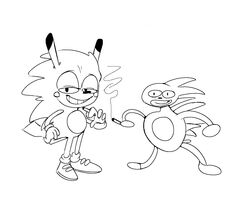  2020 akiridk anthro black_and_white cigarette clothing duo eulipotyphlan footwear generation_1_pokemon gloves grin handwear hedgehog holding_object hybrid male mammal meme monochrome nintendo pikachu pokemon pokemon_(species) sanic sega shoes smile smoke sonic_the_hedgehog sonic_the_hedgehog_(series) sonichu_(character) sonichu_(series) standing 