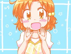  blush female geetsu idolmaster idolmaster_million_live! orange_eyes orange_hair smile yabuki_kana 