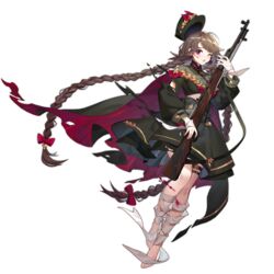  bandaged_hand bandages barefoot black_cape black_skirt blood blood_on_bandages boots braid breasts brown_hair cape cuts feet female full_body girls&#039;_frontline green_hat green_jacket gun hair_ribbon hat hat_ornament highres holding holding_gun holding_weapon injury jacket kan_(rainconan) large_breasts leg_wrap long_hair long_sleeves looking_at_viewer midriff military military_uniform no_shoes official_art one_eye_closed open_mouth purple_eyes red_cape red_ribbon ribbon rifle simple_background skirt sks solo standing star_(symbol) star_hat_ornament tears thigh_boots thigh_strap third-party_source toes torn_cape torn_clothes torn_jacket torn_skirt transparent_background twin_braids two-tone_cape type_56_carbine_(girls&#039;_frontline) type_56_carbine_(mod3)_(girls&#039;_frontline) uniform unworn_hat unworn_headwear very_long_hair weapon 