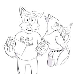  1:1 2022 4_fingers anthro anthro_on_anthro bedroom_eyes belly belt big_eyes bite biting_lip blush blush_lines bottomwear brutus_(pixie_and_brutus) canid canine canis cheek_tuft clothed clothing crossover crossover_ship cuckold digital_media_(artwork) domestic_cat domestic_dog electronics english_text eye_scar eyebrows eyelashes facial_scar facial_tuft felid feline felis female fingers fran_(litterbox_comics) fully_clothed fur fur_tuft game_case game_console german_shepherd grin hand_on_chin herding_dog hi_res holding_console holding_game_case holding_object hug husband interspecies joel_(litterbox_comics) litterbox_comics looking_at_another looking_at_viewer male mammal mature_anthro mature_female mature_male microsoft monochrome muscular muscular_anthro muscular_arms muscular_male narrowed_eyes open_mouth overweight overweight_anthro overweight_male pants pastoral_dog pixie_and_brutus prick_ears print_clothing print_shirt print_t-shirt print_topwear scar seductive shirt smile t-shirt teeth text text_on_clothing text_on_shirt text_on_t-shirt text_on_topwear thick_eyebrows thick_neck thick_thighs tongue topwear tuft unknown_artist wife wojak xbox xbox_console xbox_game_studios 