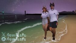  16:9 4k absurd_res anthro aquafuafu beach blush bridge canid canine canis city city_background city_lights clothing couple_shirt dobermann domestic_dog duo female footwear german_shepherd glamorous herding_dog hi_res hunting_dog hybrid jackal kambo kyle_(calix7994) lenka_(janjin192) male male/female mammal married_couple muscular night pastoral_dog pinscher purple_background romantic romantic_couple sandals sea seaside shirt shoreline simple_background sky smile star starry_sky summer t-shirt topwear water wave wide_hips wide_shoulders widescreen wind 