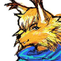  1:1 alef_(shining) black_nose blue_eyes blush canid canine female fox low_res mammal sega shining_(sega) shining_force simple_background smile teeth thumbnail white_background 