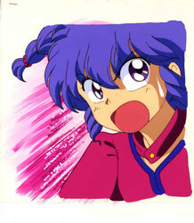  akazukin_chacha head mayachon open_eyes open_mouth purple_hair 