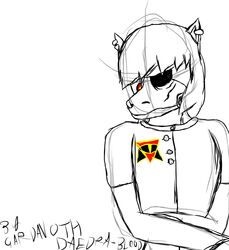  animatronic cybernetics cyborg ear_piercing equid equine facial_piercing gardanoth_daedra-blood_(artist) glowing glowing_eyes hi_res horse human hybrid machine male mammal nightmare_fuel nose_piercing piercing robot steven_fazbear 