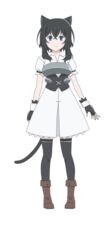  animal_ears armor armored_dress black_hair blue_eyes boots breastplate cat_ears cat_tail character_name female fingerless_gloves fran_(tensei_shitara_ken_deshita) full_body gloves hair_ornament highres jewelry official_art ring solo tail tensei_shitara_ken_deshita transparent_background zettai_ryouiki 