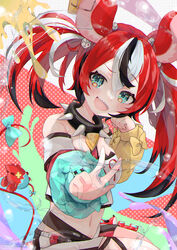  absurdres animal_ears bow collar dice_hair_ornament female hair_ornament hakos_baelz hakos_baelz_(1st_costume) highres hololive hololive_english mouse_ears mouse_girl mouse_tail mousetrap nemuta_muu solo spiked_collar spikes tail tail_bow tail_ornament virtual_youtuber 