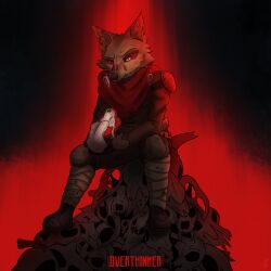  2025 5_fingers anatomically_correct anthro armor biped bodypaint bone boots brown_body brown_eyes brown_fur brown_nose canid canine canis cheek_tuft clothed clothing colored coyote detailed_background digital_drawing_(artwork) digital_media_(artwork) ear_piercing ear_ring face_paint facial_markings facial_tuft female fingers fluffy footwear front_view full-length_portrait fur glistening glistening_eyes gloves handwear head_markings hi_res holding_object hyacinth1971 laika_(laika_aged_through_blood) laika_aged_through_blood looking_at_another mammal markings piercing pointy_ears portrait ring_piercing shaded shoes sitting skull solo text thinking thinking_pose tuft 