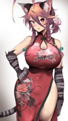  1futa arashi_yagatake blep braid braids breasts bulge cameltail cat_ears cleavage curvy erection erection_under_clothes erection_under_skirt futa_only futanari hair_ornament huge_breasts intersex large_penis looking_at_viewer nekomimi original penis penis_under_clothes penis_under_skirt qipao skirt skirt_lift solo tenting tied_hair tongue tongue_out yagatake_arashi yana_(nekoarashi) 