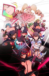  6+boys 6+girls bad_id bad_pixiv_id bow breasts dual_wielding everyone eyepatch gamagoori_ira group_picture guts_(kill_la_kill) harime_nui hatutaro highres holding hououmaru_rei inumuta_houka iori_shirou jakuzure_nonon junketsu kill_la_kill kill_la_kill_final_episode_scissor_blade_relay_(meme) kinagase_tsumugu kiryuuin_ragyou kiryuuin_satsuki kuroido_takiji mankanshoku_barazou mankanshoku_mako mankanshoku_matarou mankanshoku_sukuyo matoi_isshin matoi_ryuuko medium_breasts meme mikisugi_aikurou multiple_boys multiple_girls pink_bow sanageyama_uzu scissor_blade_(kill_la_kill) senketsu soroi_mitsuzou spoilers underboob 