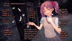  betrayal dialogue misaka_mikoto offscreen_character offscreen_sex pink_hair school_girl school_uniform schoolgirl schoolgirl_uniform shirai_kuroko student text to_aru_kagaku_no_railgun twintails v-kris 