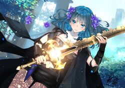  byleth_(female) fire_emblem navel shorts sword tagme_(artist) weapon 