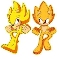  1:1 absurd_res alpha_channel anthro bare_hands barefoot domestic_maid duo eulipotyphlan feet fur hedgehog hi_res male mammal nude red_eyes sega sonic_the_hedgehog sonic_the_hedgehog_(film) sonic_the_hedgehog_(series) super_form super_sonic yellow_body yellow_fur 