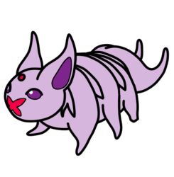  2017 2_tails 6_legs alternate_species ambiguous_gender beady_eyes bugdex digital_drawing_(artwork) digital_media_(artwork) eeveelution espeon facial_markings fakemon featureless_feet feet feral forehead_markings front_view full-length_portrait generation_2_pokemon head_markings hexapod looking_up markings multi_leg multi_limb multi_tail nintendo pokemon pokemon_(species) portrait purple_body purple_eyes purple_tail red_markings ricky_hoffman simple_background solo standing tactopod tail tardigrade toony white_background x_mouth 