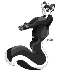  2017 alpha_channel anthro ayken barefoot big_tail biped black_body black_fur black_hair black_nose black_tail bupzbie_(artist) digital_media_(artwork) feet fur grey_eyes grey_pawpads hair huge_tail long_tail looking_at_viewer male mammal mephitid monochrome multicolored_body multicolored_fur multicolored_hair multicolored_tail nude pawpads short_hair simple_background skunk smile solo tail transparent_background two_tone_body two_tone_fur two_tone_hair two_tone_tail white_body white_fur white_hair white_tail 